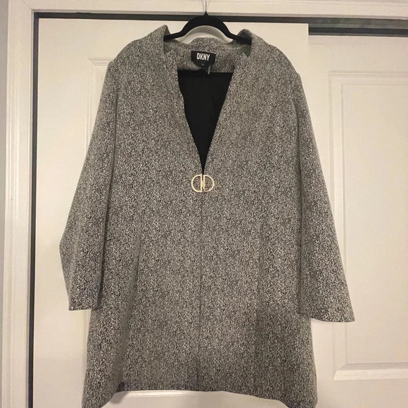 NWT Point Collar DKNY D-Ring Topper Jacket Blazer Size 18 - Picture 4 of 6